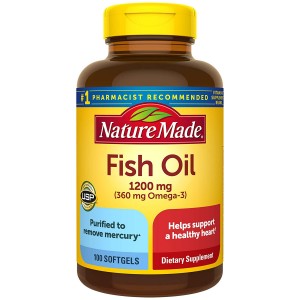 DẦU CÁ NATURE MADE FISH OIL 1200 MG 200 VIÊN  CHÍNH HÃNG MỸ