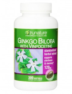 THUỐC BỔ NÃO GINKGO BILOBA 120MG TRUNATURE CỦA MỸ 300 VIÊN, MẪU MỚI